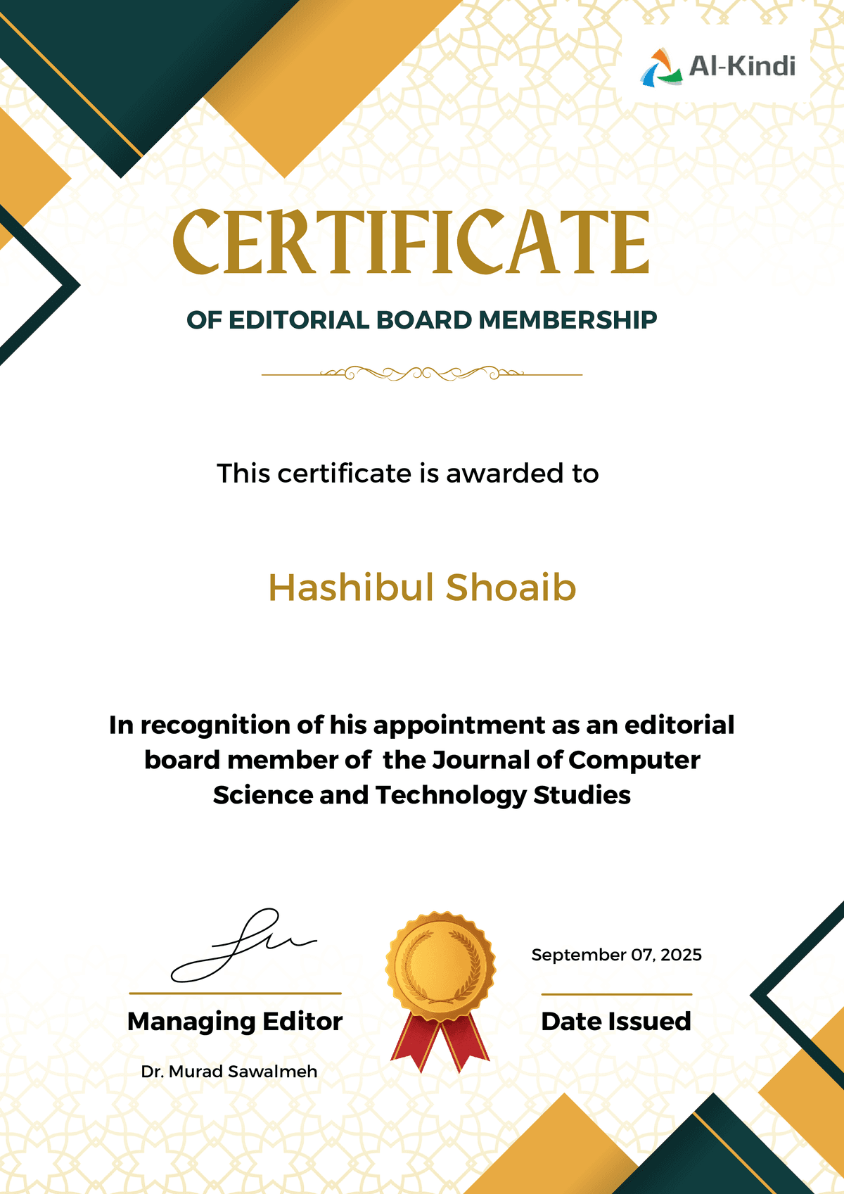 Editorial Board Member